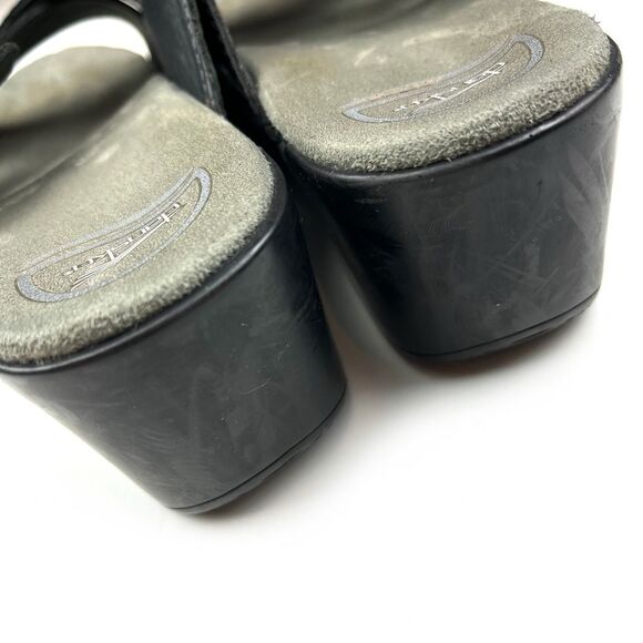 Dansko Sela Black Patent Leather Comfort Slide Sandals size 9.5 - Picture 6 of 8